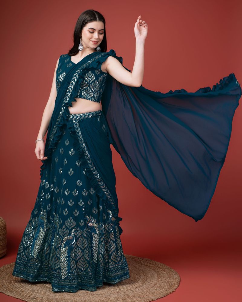 Readymade Lehenga Style Saree