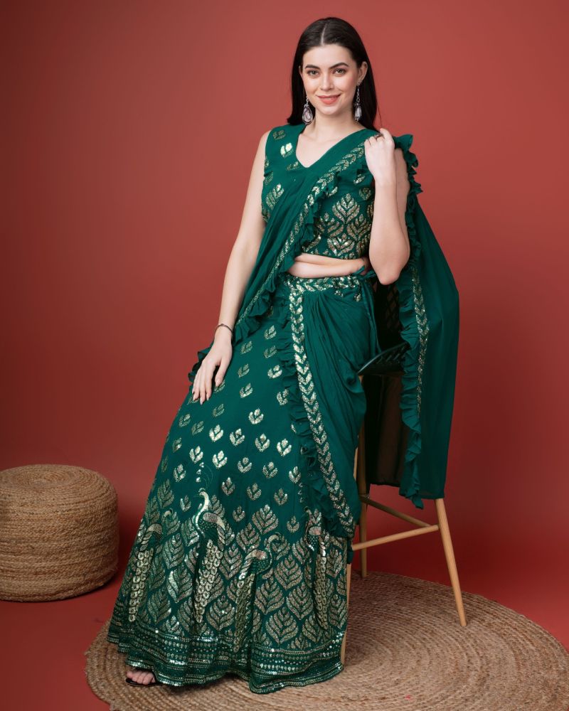 Readymade Lehenga Style Saree