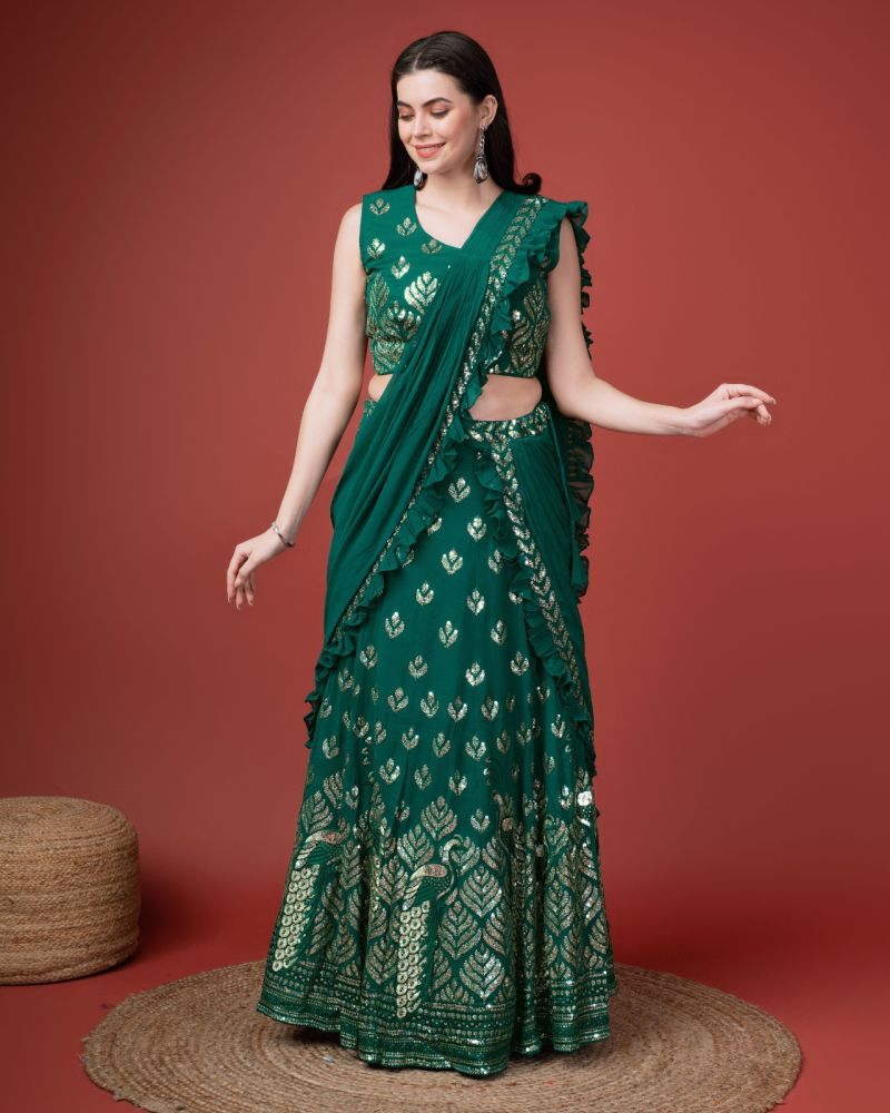 Readymade Lehenga Style Saree