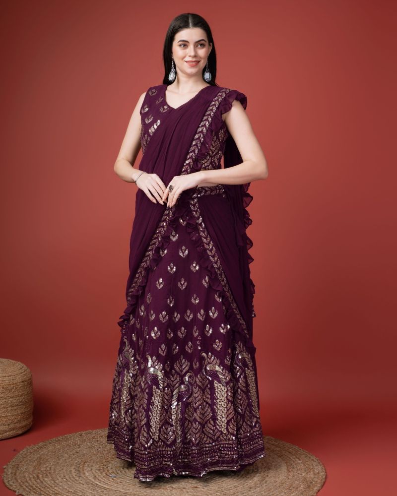 Readymade Lehenga Style Saree