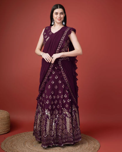 Readymade Lehenga Style Saree