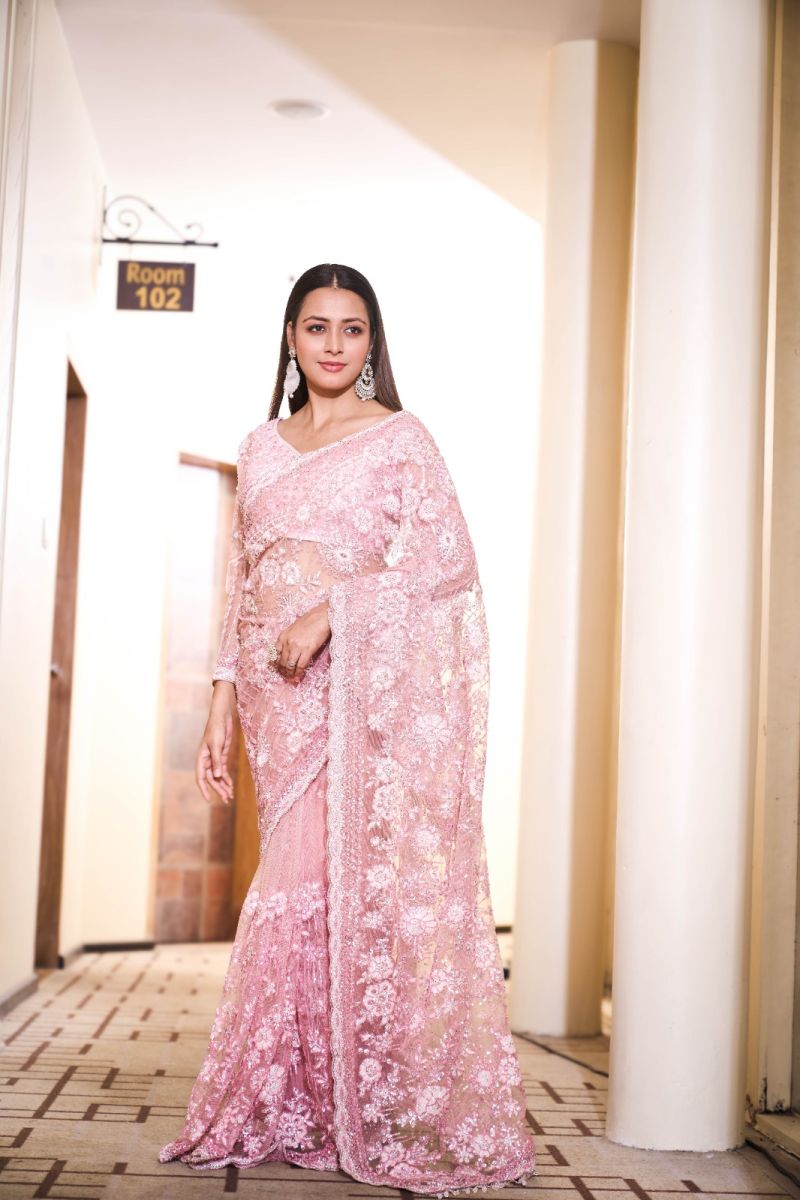 Designer Wedding Net Saree