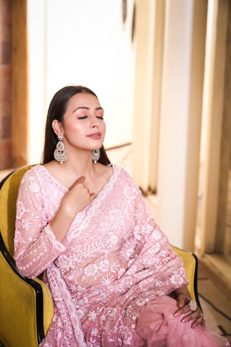 Designer Wedding Net Saree