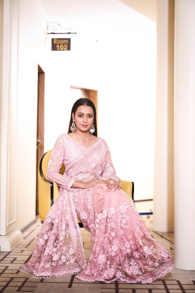Designer Wedding Net Saree