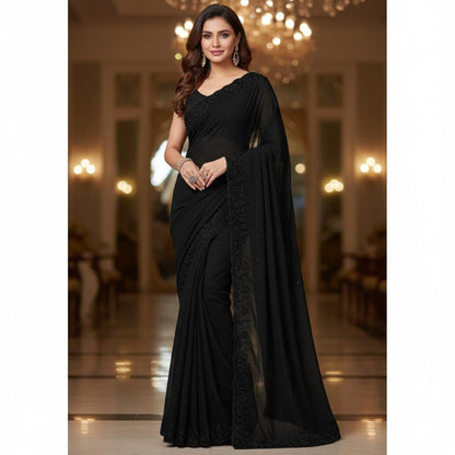 Black Beads Grand Party Wear Saree