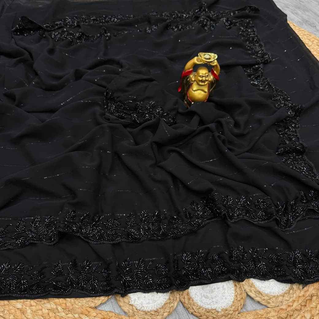 Black Beads Grand Party Wear Saree