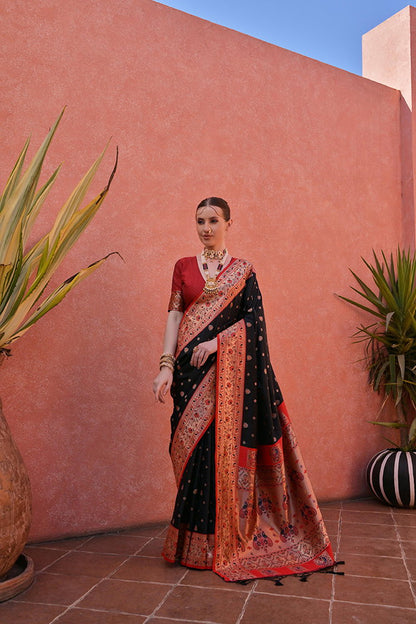 Soft Banarasi Silk Paithani Zari Woven Saree