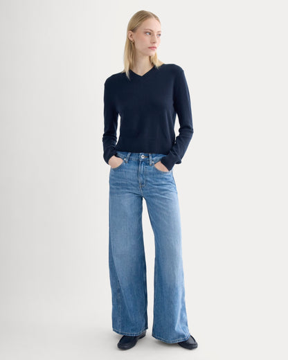 Paneled Wide-Leg Jean | Tungsten Scratch