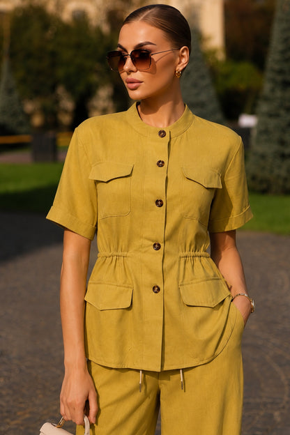 Honey Utility Linen Coord