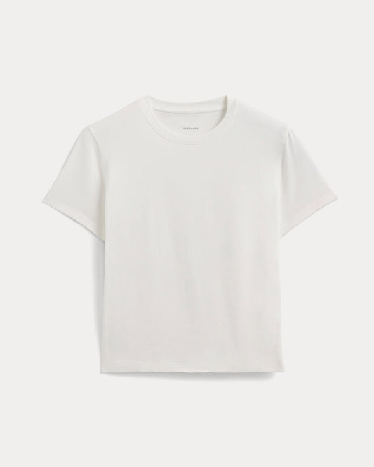 The Box-Cut Tee in Essential Cotton | White | No Pocket