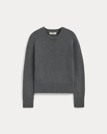 The Boxy Sweater in Everyday Cotton | Heathered Charcoal