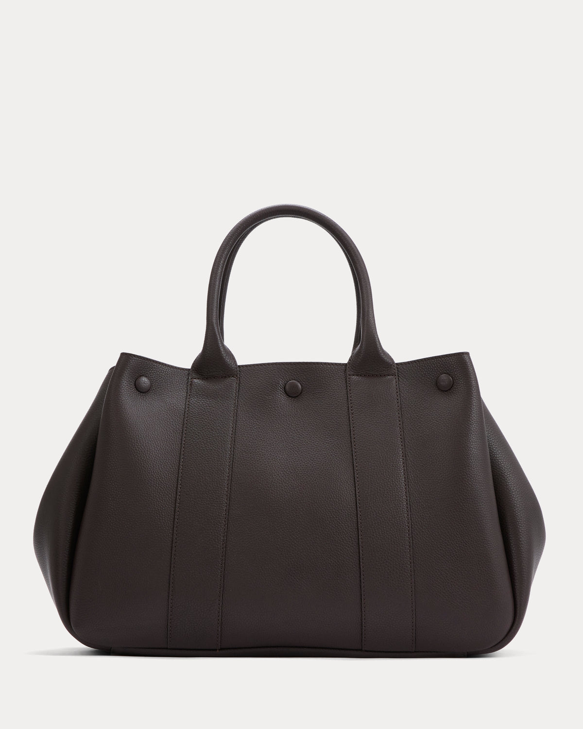Leather Boxy Tote | Chocolate Pebble Leather