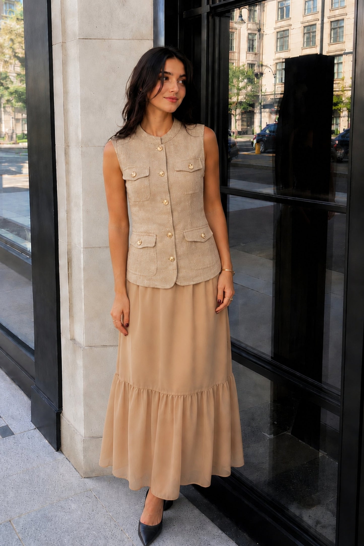Sand Safari Vest & Skirt Co-ord