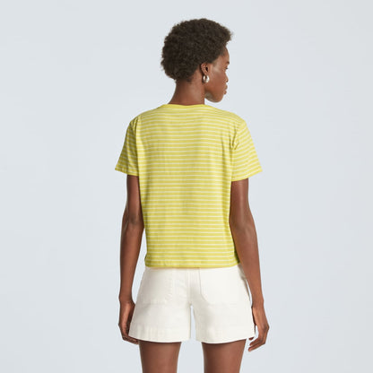 The Box-Cut Tee in Essential Cotton | Acacia / Tan | No Pocket
