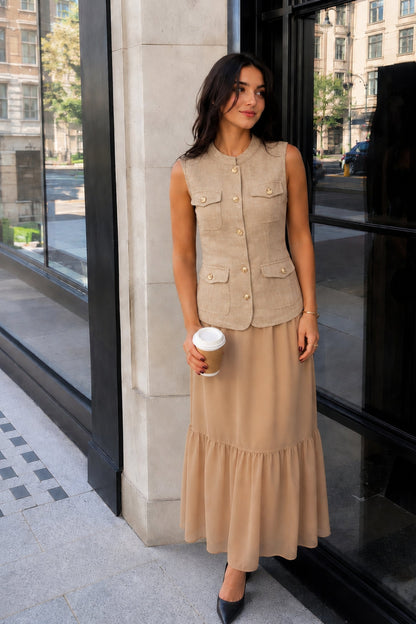 Sand Safari Vest & Skirt Co-ord