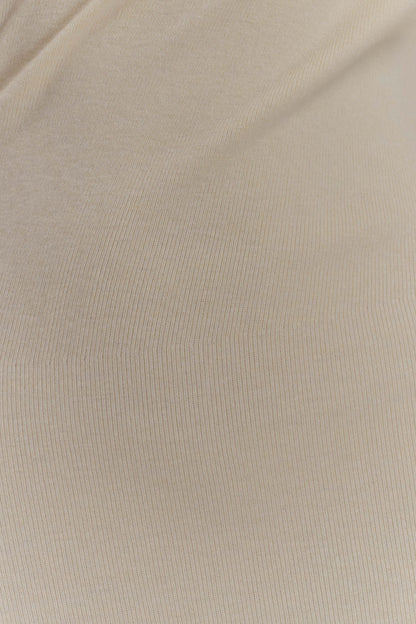 Culver Draped Twist Knit Midi Dress - Cream