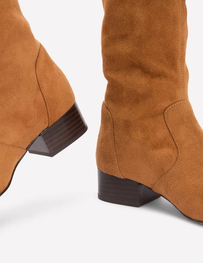 Flat Stretch Boots-Acorn