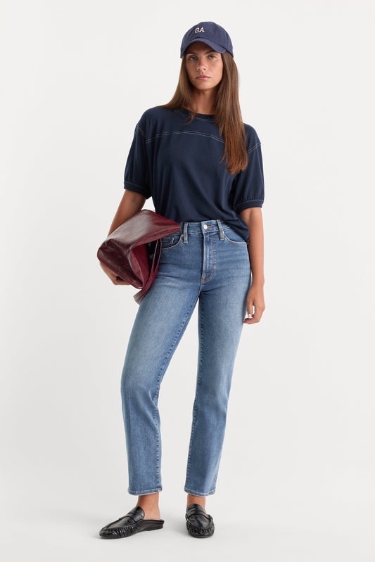 ALWAYS FITS GOOD PETITE STRAIGHT JEANS | INDIGO316