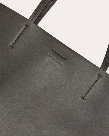 The Luxe Italian Leather Tote | Black
