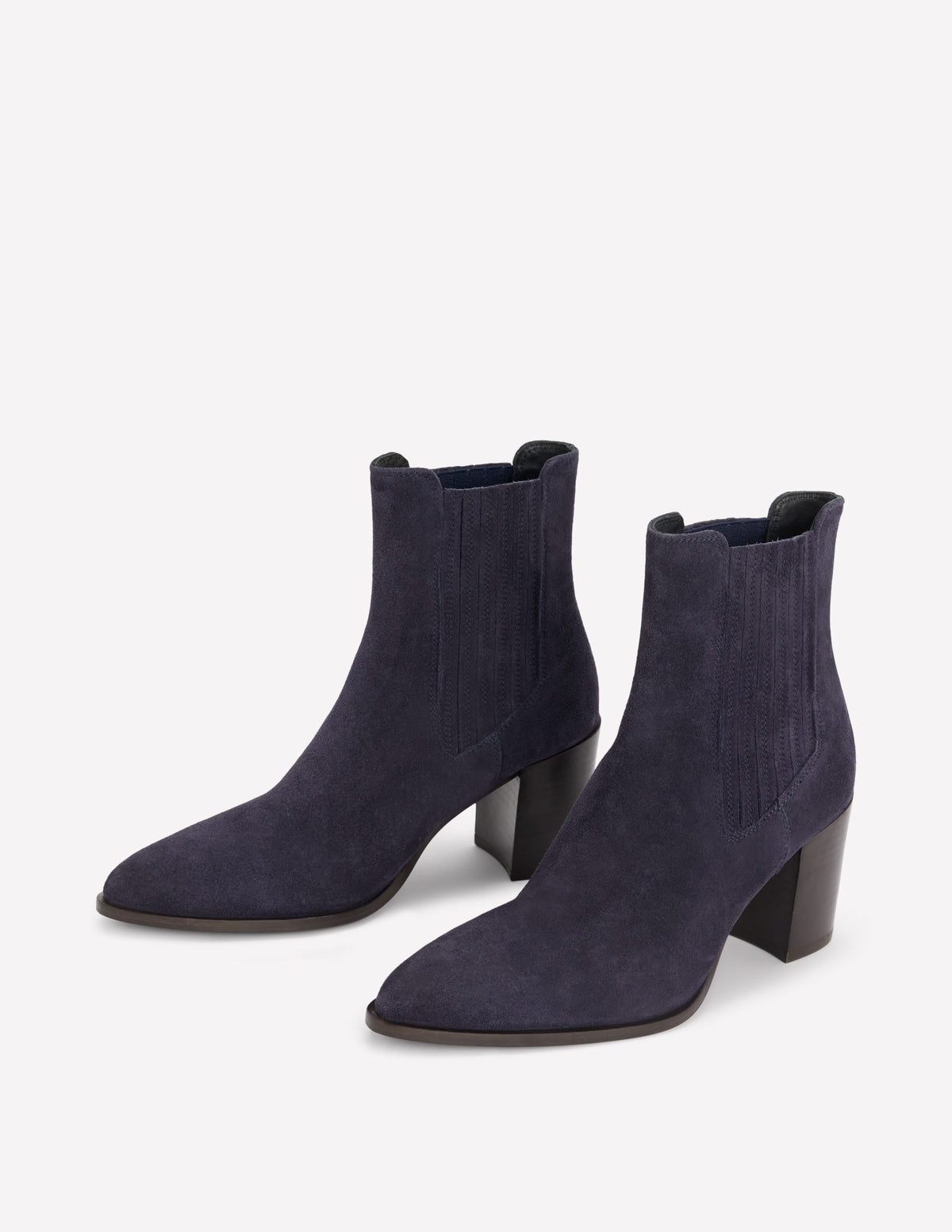 Point Casual Ankle Boots-Dark Navy