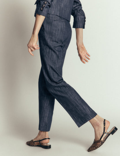 Canonbury Twill 7/8 Trousers-Indigo
