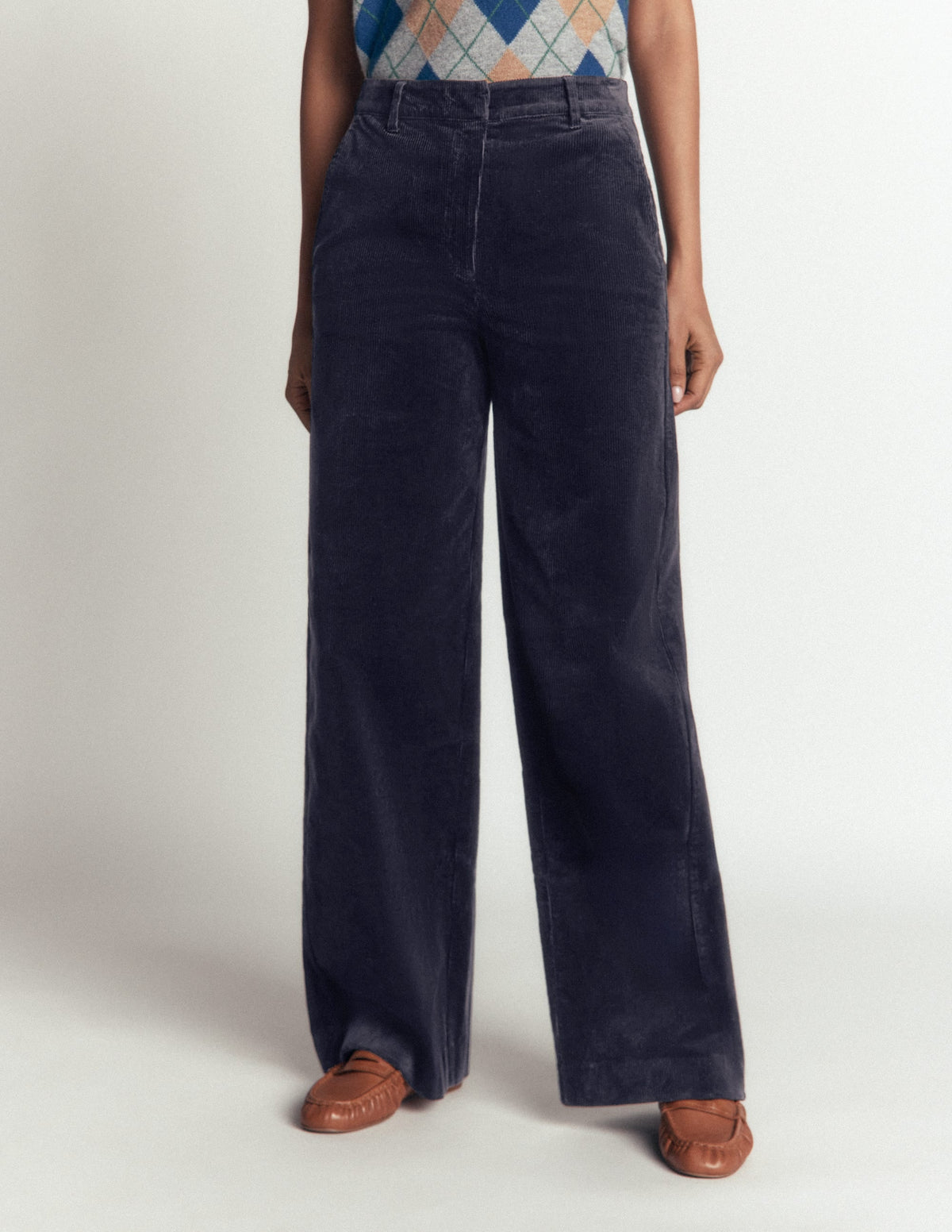 Belgravia Cord Trousers-Navy