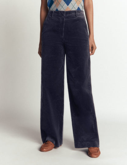 Belgravia Cord Trousers-Navy