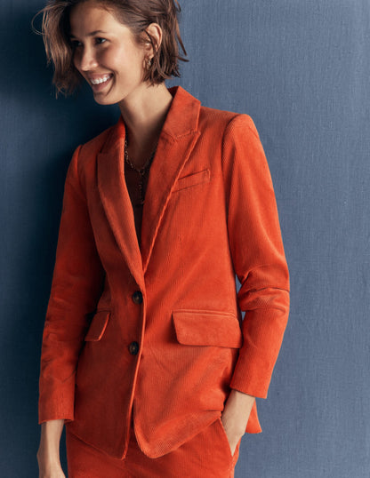 Stamford Cord Blazer-Spiced Ginger