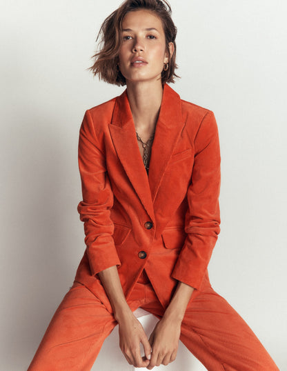Stamford Cord Blazer-Spiced Ginger