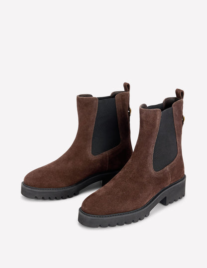 Jessie Chunky Chelsea Boots-Bitter Chocolate