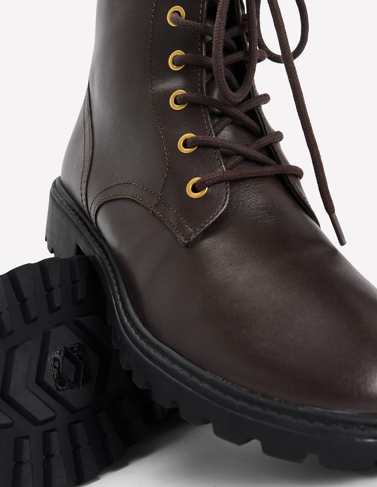 Alex Lace Up Ankle Boots-Chocolate