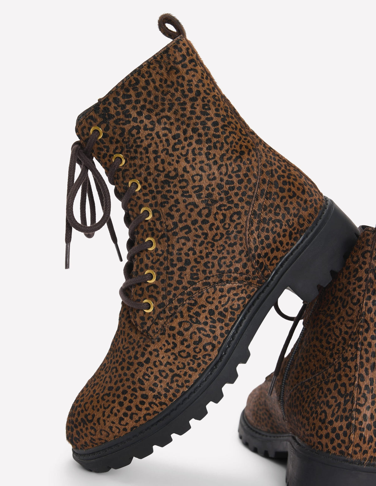 Alex Lace Up Ankle Boots-Mini Leopard