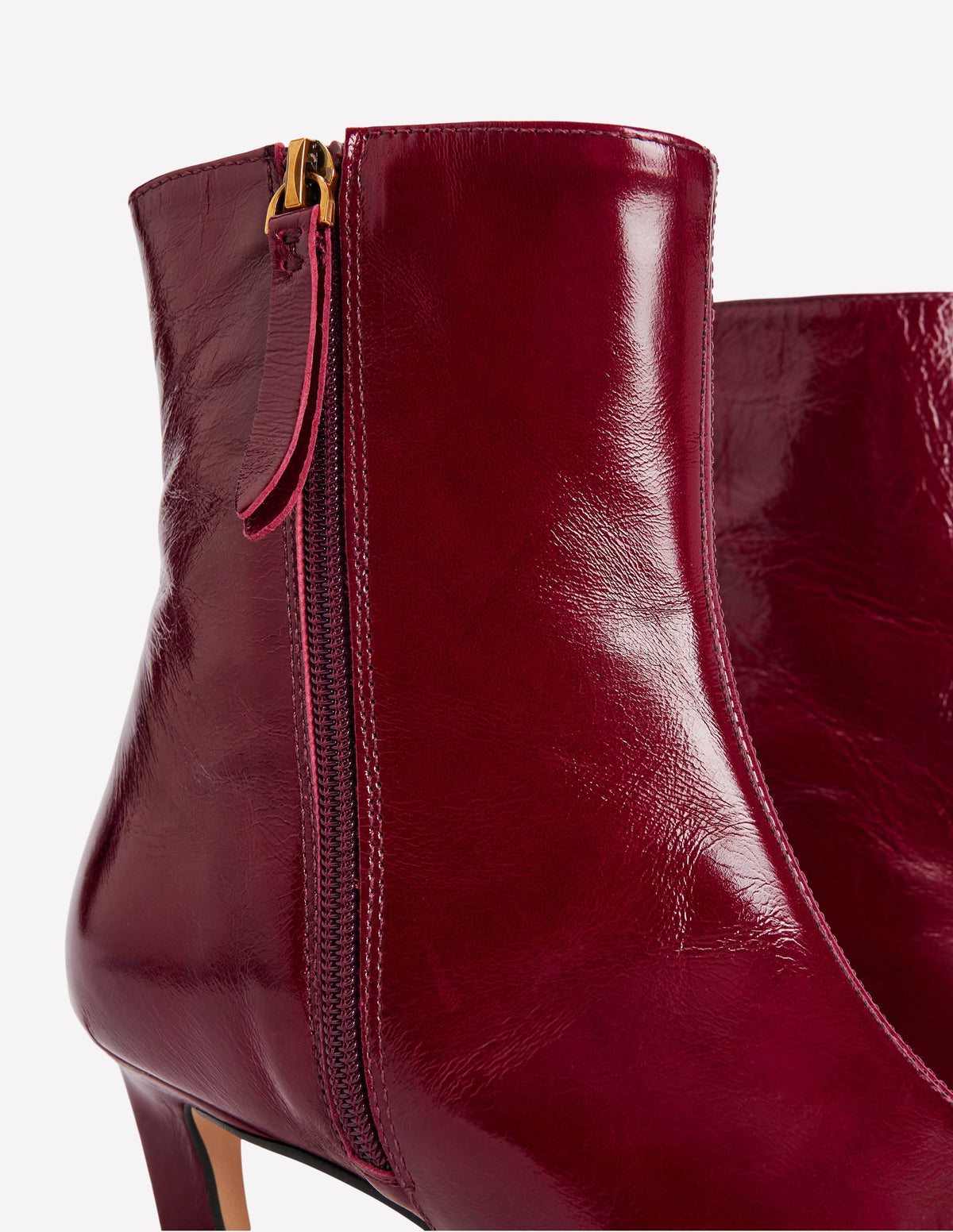 Chisel Toe Ankle Boots-Oxblood