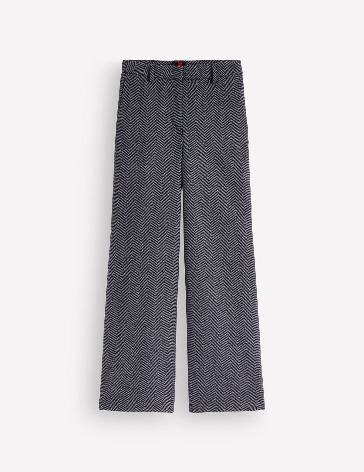 Belgravia Wool Blend Trousers-Blue Herringbone