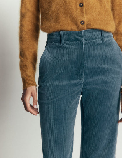 Canonbury Cord Trousers-Storm Blue