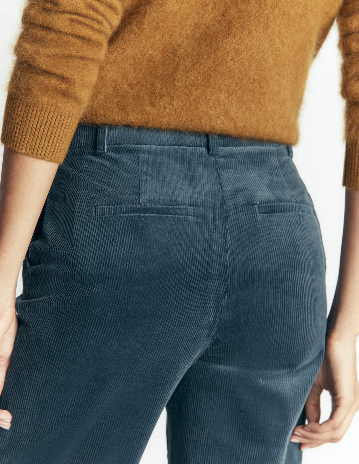 Canonbury Cord Trousers-Storm Blue