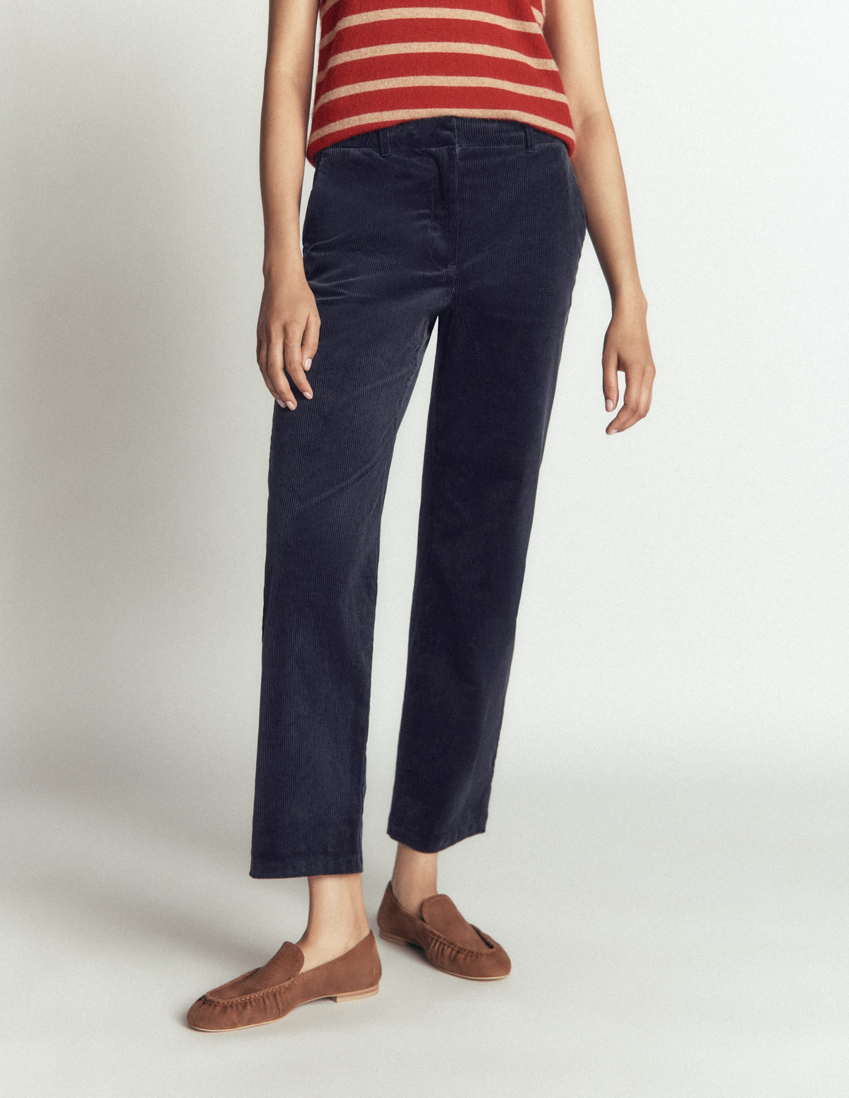 Canonbury Cord Trousers-Navy