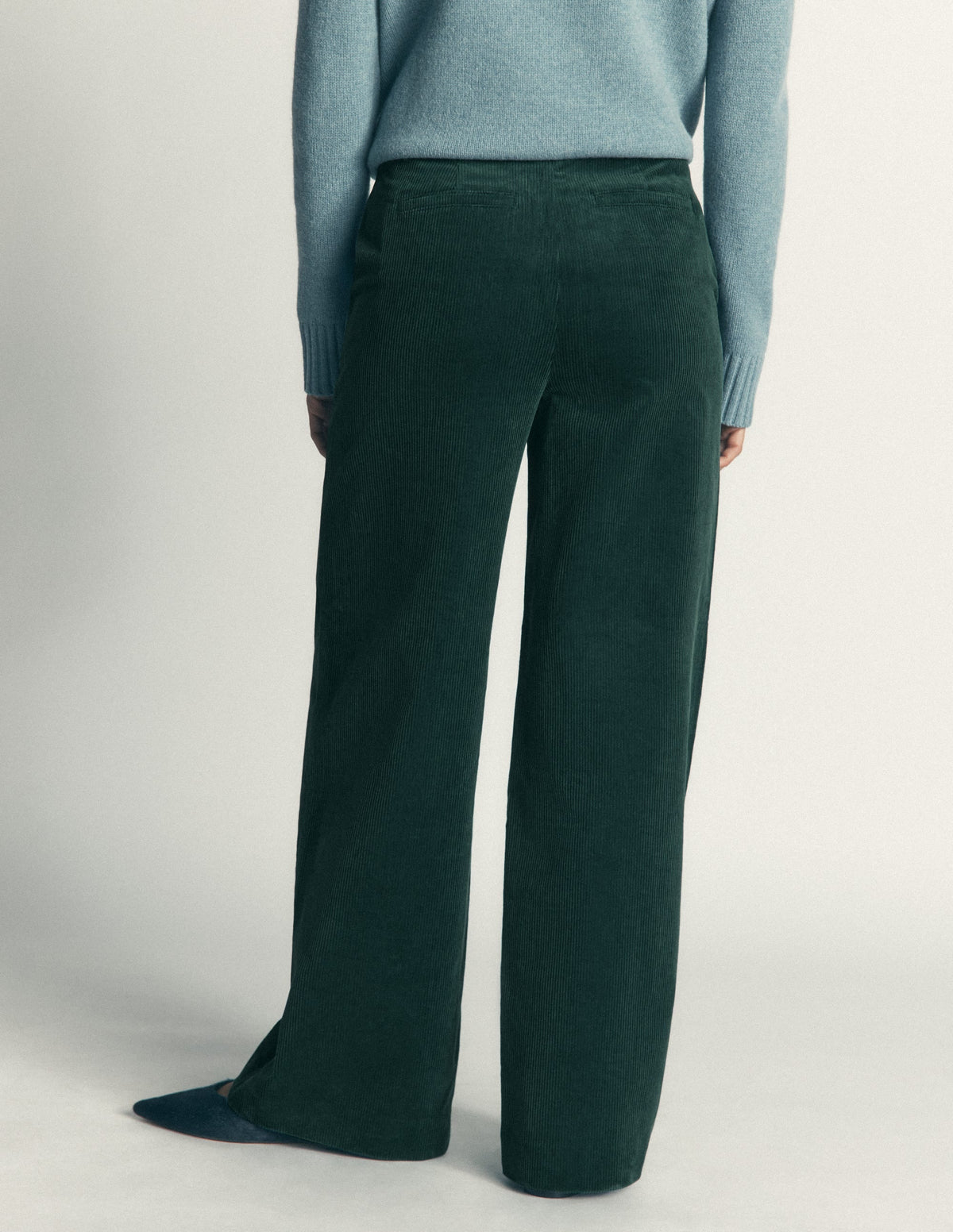 Belgravia Cord Trousers-Midnight Teal
