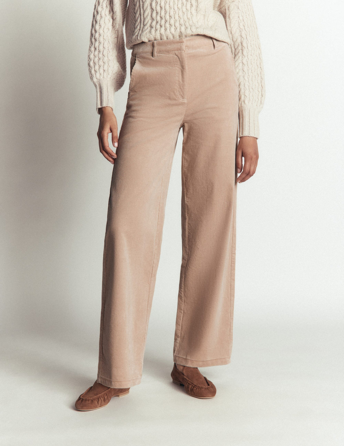 Belgravia Cord Trousers-Latte
