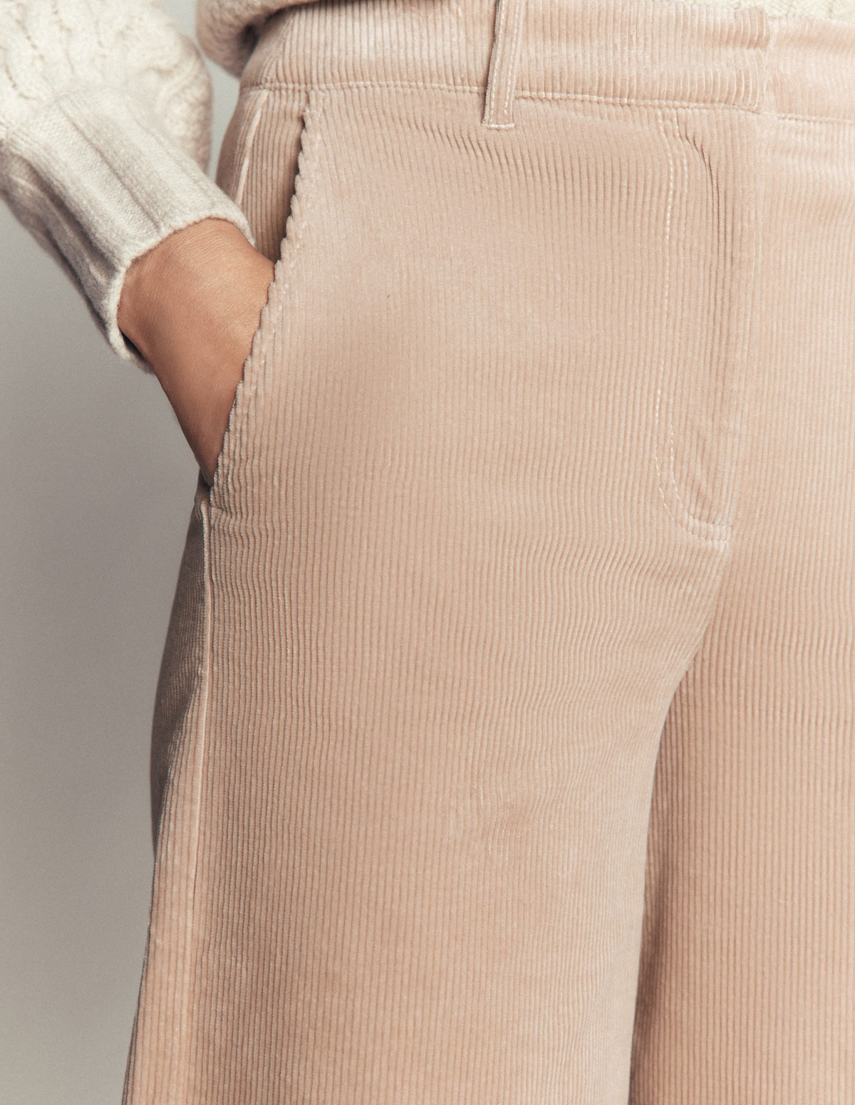 Belgravia Cord Trousers-Latte