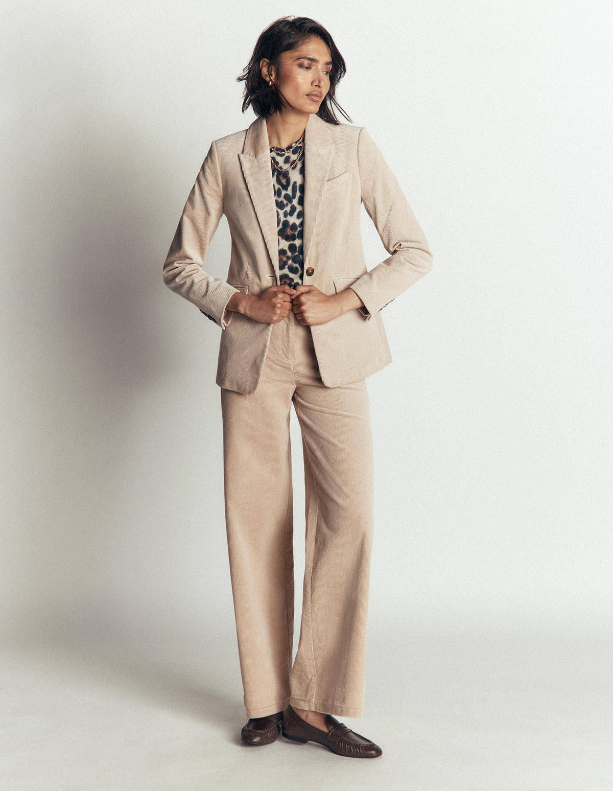 Belgravia Cord Trousers-Latte