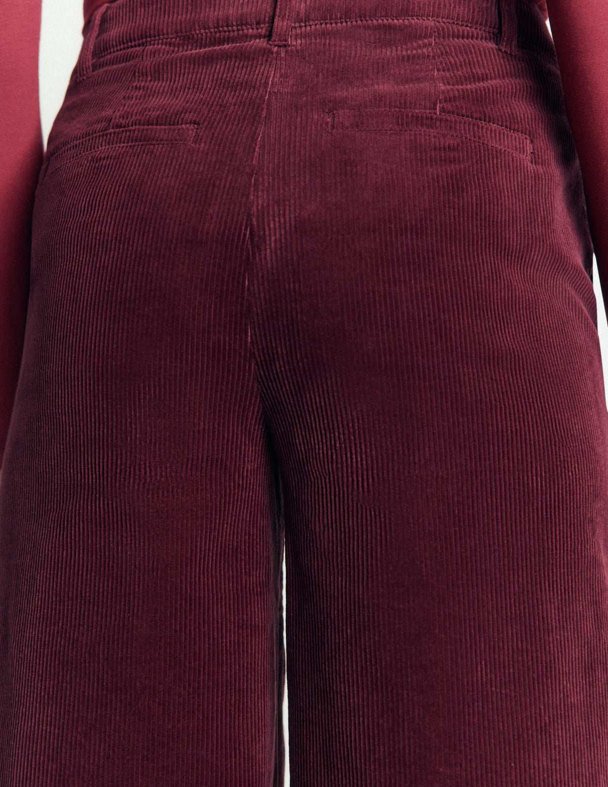 Belgravia Cord Trousers-Dark Crimson