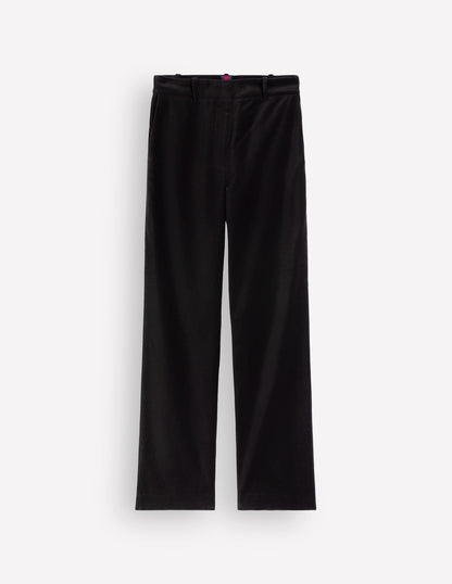 Canonbury Velvet Trousers-Black