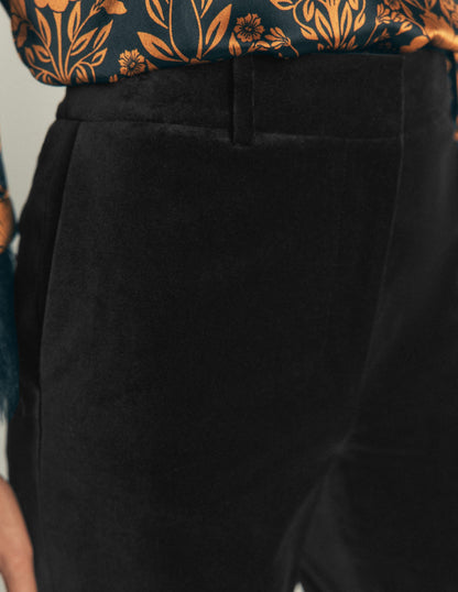 Canonbury Velvet Trousers-Black
