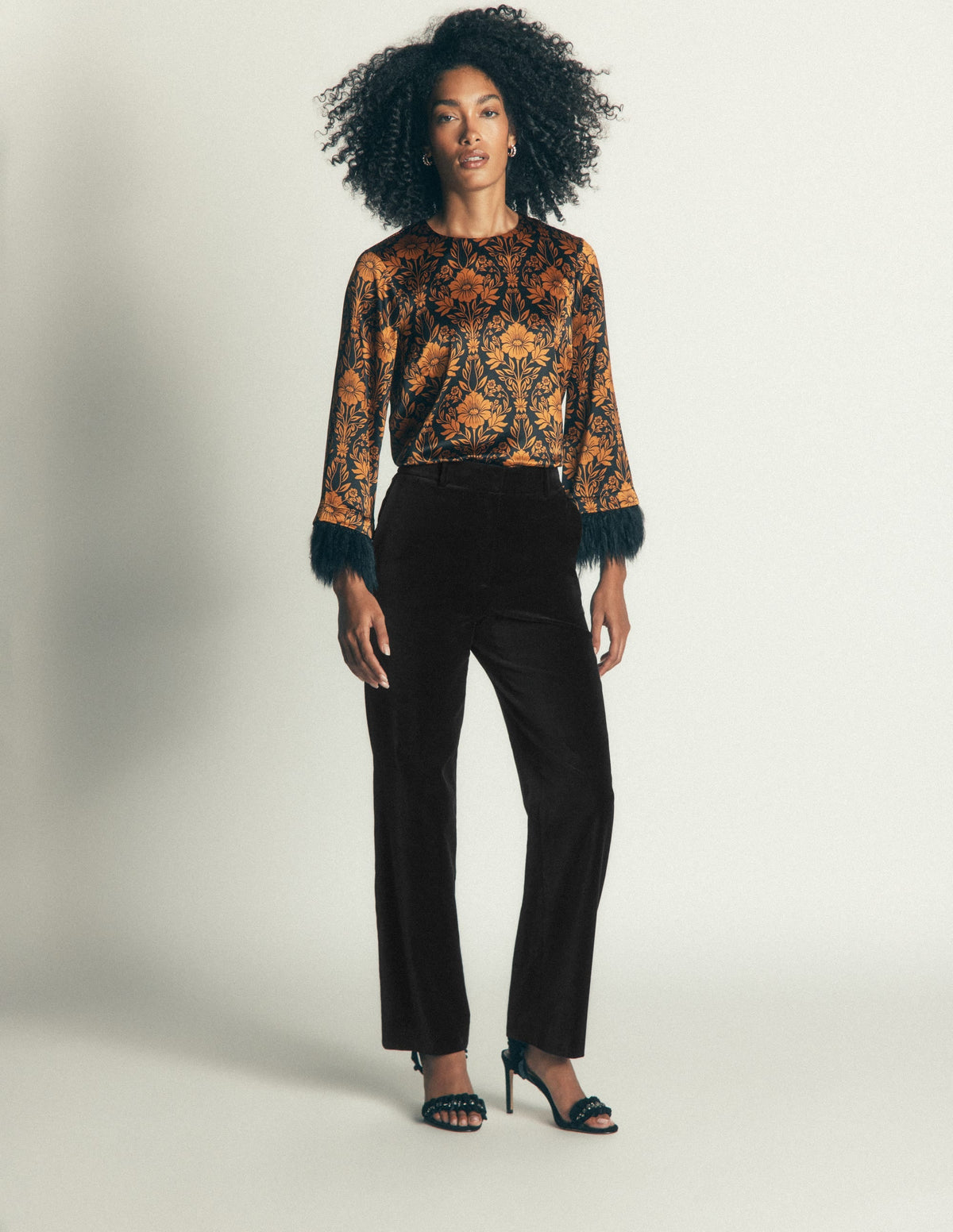 Canonbury Velvet Trousers-Black