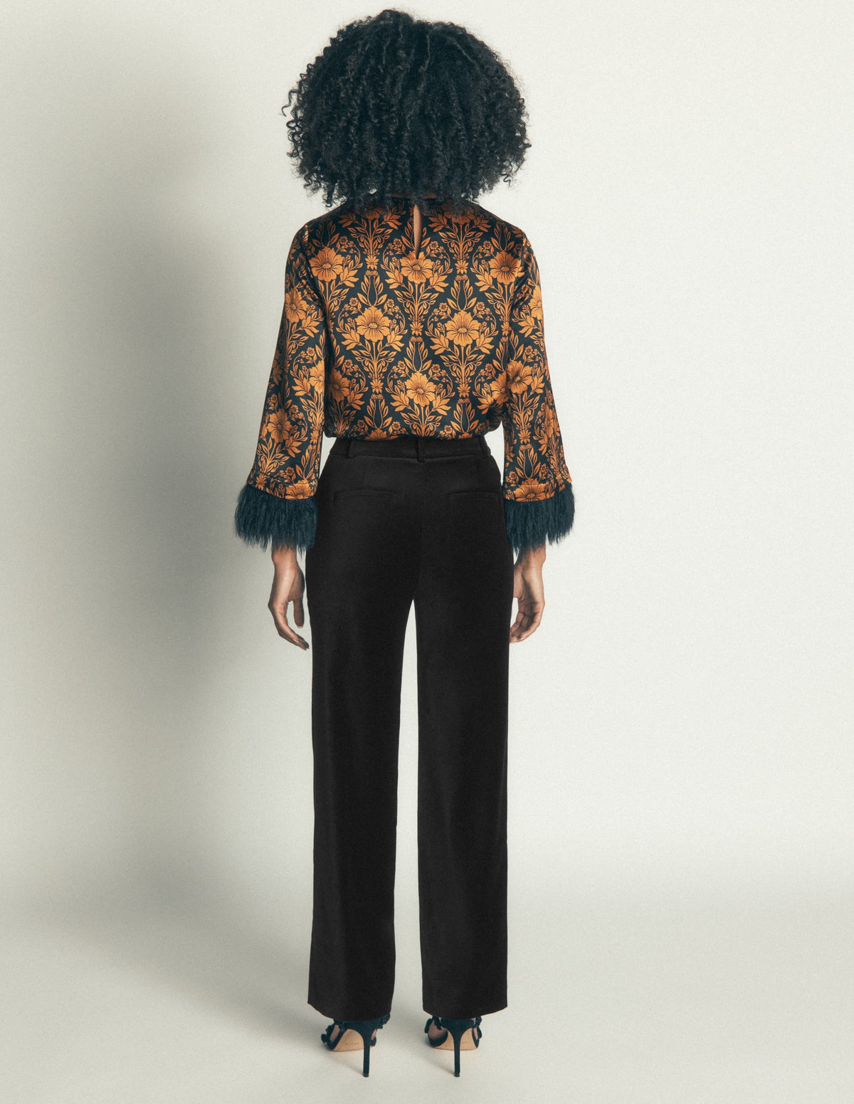 Canonbury Velvet Trousers-Black