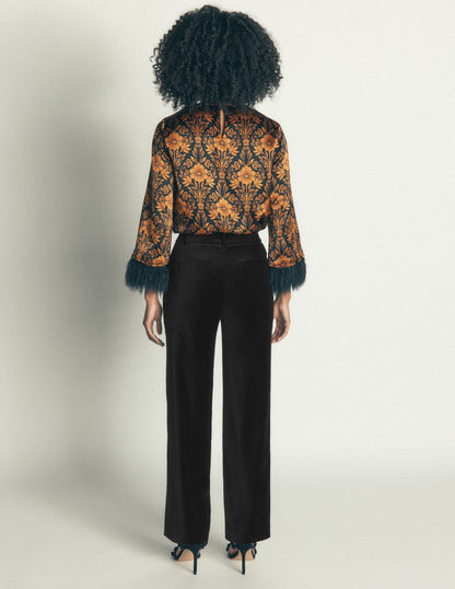 Canonbury Velvet Trousers-Black