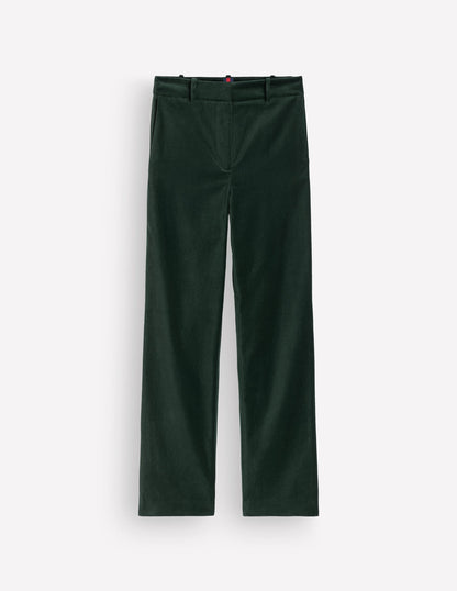Canonbury Velvet Trousers-Midnight Emerald