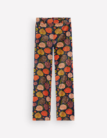 Canonbury Velvet Trousers-Floral Print