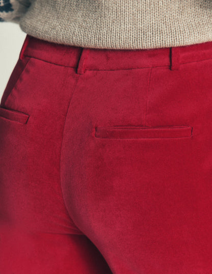 Canonbury Velvet Trousers-Savvy Red
